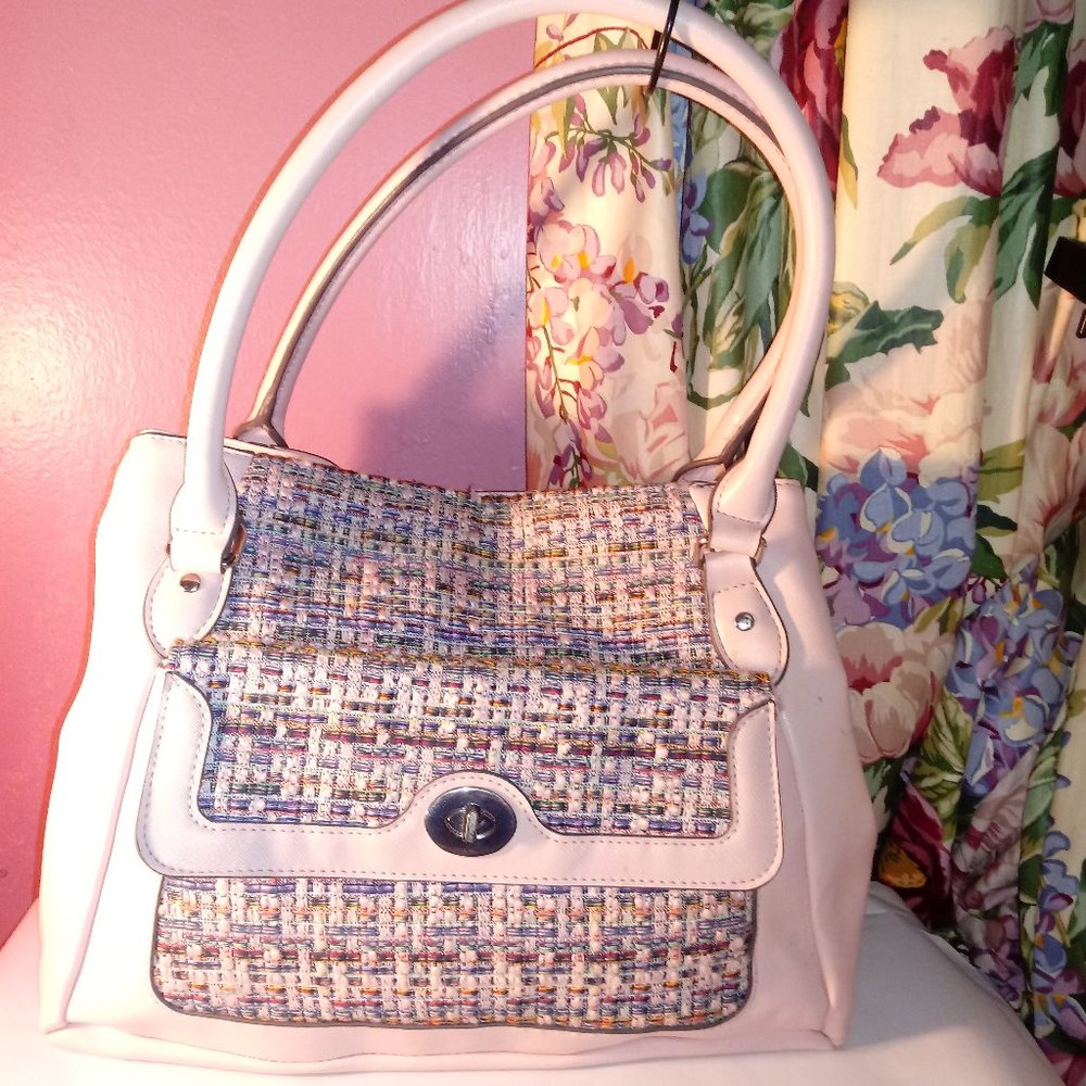 PINK DOUBLE SIDED LARGE HANDBAG MADE IN CAMBODIA